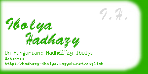 ibolya hadhazy business card